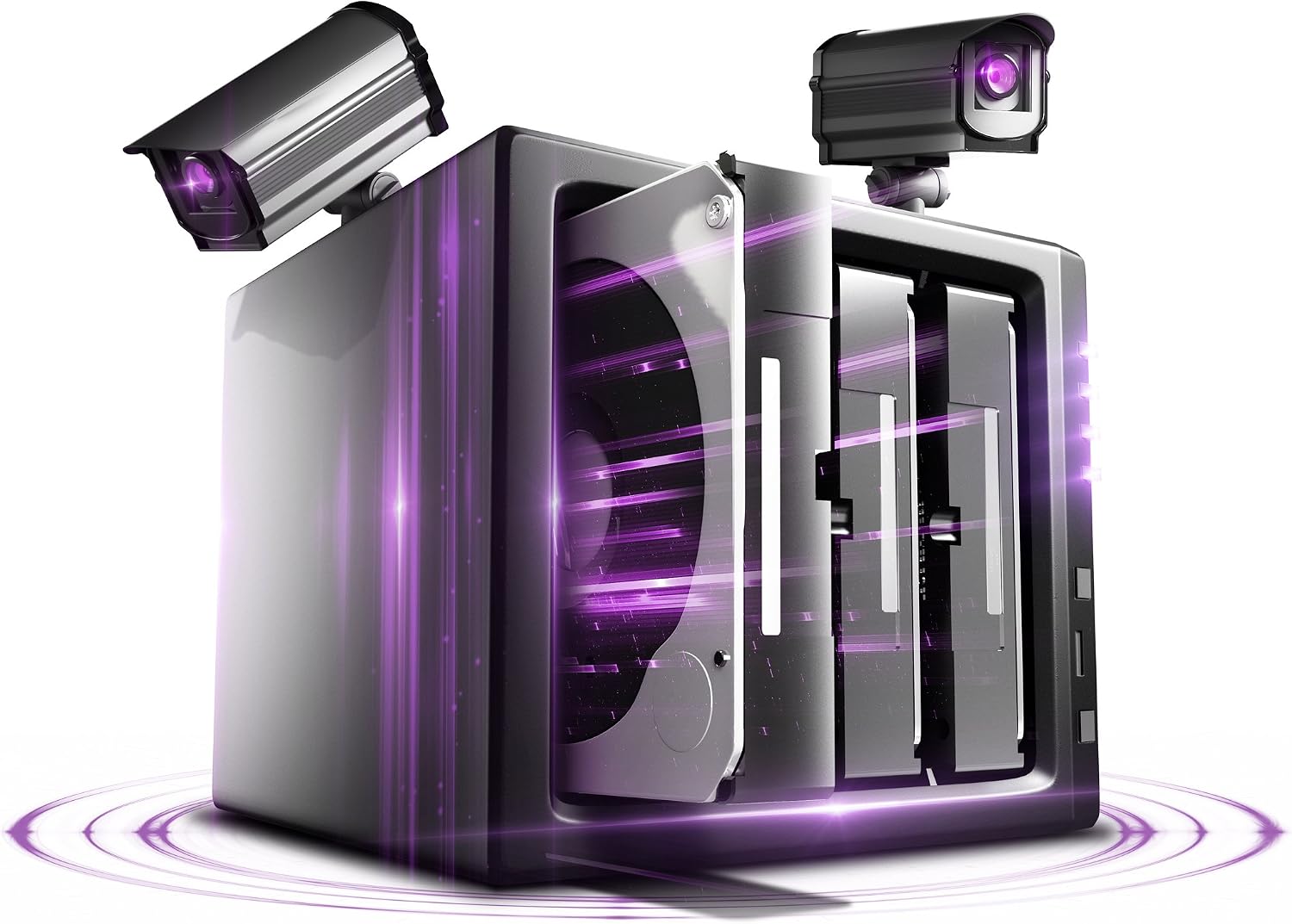 WD Purple 10TB Surveillance Hard Disk Drive - 5400 RPM Class SATA 6 Gb/s 256MB Cache 3.5 - WD100PURZ 2