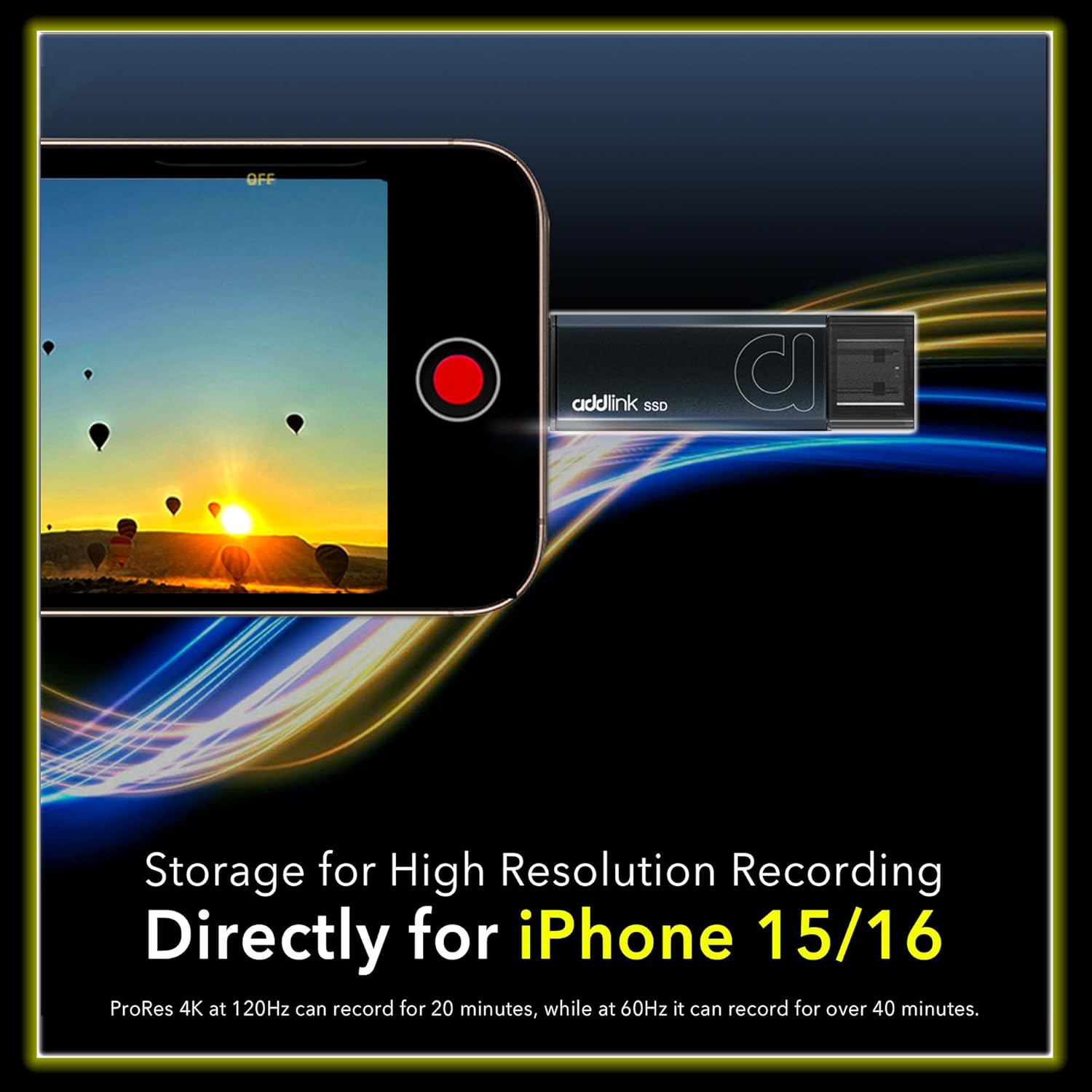 Addlink P50 2TB Mini Portable SSD Stick 1050MB/s USB 3.2 Gen 2 Dual Type-C & Type-A Thumb Drive External Solid State Drive for iPhone 16/15 Pro Max Pr 3